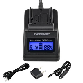 Kastar Battery LCD Fast Charger for Panasonic Lumix DMC-FH24, Lumix DMC-FH25