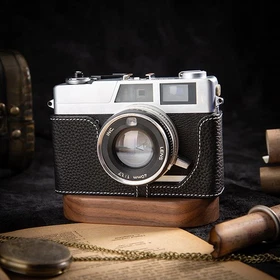 For Canon QL17 QL19 Ⅱ Ⅲ Camera Bag Leather Dock Case Base Protection Cover Shell
