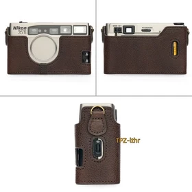 For Nikon 35Ti 28Ti Handmade Genuine Real Leather Half Camera Case Bag Cover