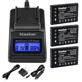 Kastar Battery LCD Fast Charger for KLIC-5000 & Kodak EasyShare DX7440 Camera