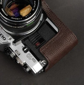 1PC Handmade Olympus OM10 OM20 OM30 Leather Half Case Camera Retro Cover TP 