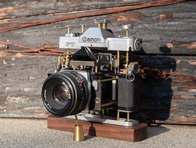 Disassembled Mechanical Film Camera, Deconstructed Nikon Canon Leica, Home Decor