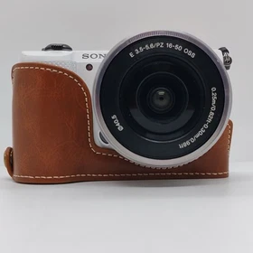Leather Protect Half Case Grip strap for Sony Alpha A5000 A5100 Camera