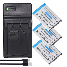 Battery or Charger for Casio NP-20 Exilim EX-S3 EX-S100 EX-S600 EX-S770D EX-S880