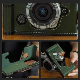 Genuine Leather Handmade Camera Handle Case Bag Cover For Olympus OM SYSTEM OM3
