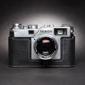 Retro Genuine Leather Half Camera Case Bag Cover For Nikon S3 SP S2 Film Camera