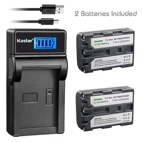 Kastar Battery Charger Sony NP-FM50 NP-FM55H DSC-F707 DSC-F717 DSC-F828 DSC-S85