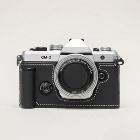 Fit For Olympus OM-3 Genuine Leather Camera Half Cases Handle Covers Protect Bag