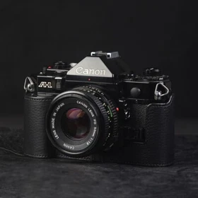 For Canon A-1 AE-1 Program Case Real Genuine Leather Half Camera Case Bag Cover