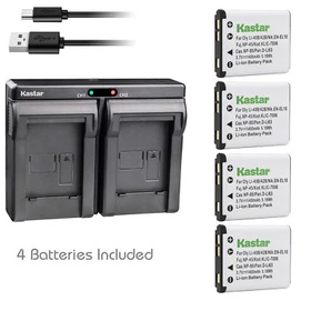 Kastar Battery Slim Dual Charger for Fuji NP-45 Instax Mini 70 instax Mini 90