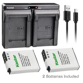 Kastar Battery Dual Charger for Nikon EN-EL12 MH-65 & Nikon Coolpix S630 Camera