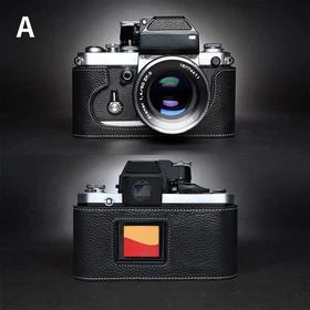 Retro Genuine Real Leather Half Camera Case Bag Cover For Nikon F2 F2A F2AS F Cr