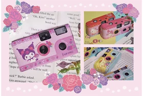 Korean Sanrio Kuromi disposable camera y2k color film retro vintage