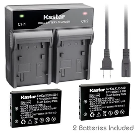 Kastar Battery Rapid Charger for Kodak KLIC-5001 & Kodak EasyShare DX7440 Camera