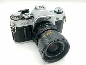 Canon Black or Chrome AE-1 Camera + 35-70 f/3.5-4.5 Lens Manual Focus Kit