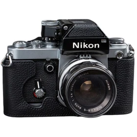 For Nikon F2 F2S F2A F2AS Handmade Genuine Real Leather Half Camera Case Bag 