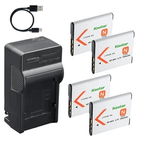 Kastar Battery AC & USBC Charger for Sony DSC-W830 W820 W810 W800 W730 W720 W710