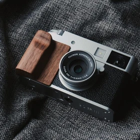 Wooden Grip Handle Camera Grip For Fujifilm XHalf Black Sandalwood Wood Walnut