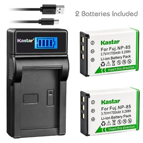 Kastar Battery LCD Charger for Fuji NP-85 BC-85 Fujifilm FinePix SL1000 Camera