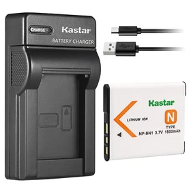 Kastar Battery Slim Charger for Sony NP-BN1 BC-CSN & Sony Cyber-shot DSC-W830