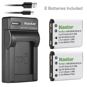 Kastar Battery Slim Charger for Olympus Li-42B & FE-4030 FE-4050 FE-5000 FE-5010