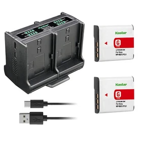 Kastar Battery Quadruple Charger for Sony Cyber-shot DSC-W150 Cybershot DSC-W170