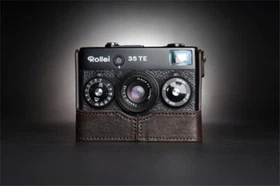 For Rollei 35TE Handmade Genuine Real Leather Half Camera Case Bag Cover