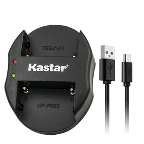 Kastar Battery Oval Dual Charger for Sony NP-QM91D & Sony Cyber-shot DSC-F707