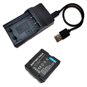 Battery / USB Charger For CGA-DU07 Panasonic PV-GS90 PV-GS120 PV-GS150 PV-GS180