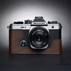 Genuine Leather Half Case for Olympus OM3 Camera OM-3 Retro Case TP Handmade New