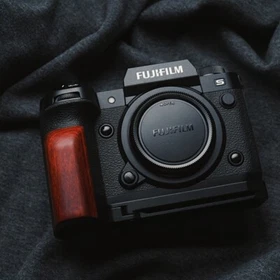Camera Wood Hand Grip Handle Aluminum Base For Fujifilm Fuji X-H2S X-H2 XH2