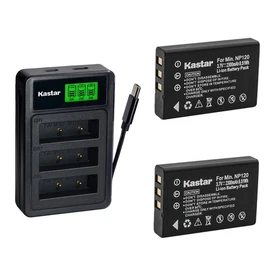 Kastar Battery Triple Charger for Ricoh Caplio 300G 400G 500G RX Camera