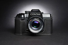 Genuine Real Leather Half Camera Case Bag Cover for Contax 167MT 137MA 137MD