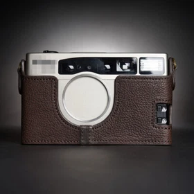 Handmade Genuine Leather Camera Half Case Protect Covers Fit For Nikon 35Ti 28Ti