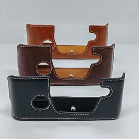 pu Leather Camera Half case Bag Grip for olympus OM3 OM-3