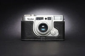 Real Leather Half Camera Case Bag Cover for Rollei AFM35 FUJIFILM KLASSE W/S