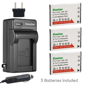 Kastar Battery AC Charger for Casio NP-20 BC-11L & Casio Exilim EX-Z8 EX-Z60