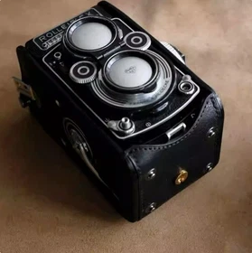 Handmade Genuine Leather Half Camera Case Bag Cover for Rolleiflex 3.5f2.8f 