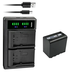 Kastar Battery LTD2 USB Charger for Panasonic Lumix BGH1 Cinema 4K Box Camera