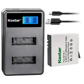 Kastar Battery LCD Dual Charger for Xiaomi YI AZ16-1 AZ16-2 & Xiaomi YI 360 VR