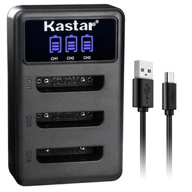 Kastar Battery Triple Charger for Casio NP-80 BC-81L Casio Exilim EX-S5 Camera