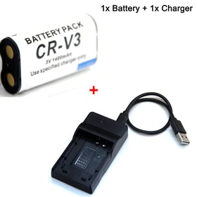 Battery / Charger For CR-V3 Pentax Digibino DB100 DB200 K100D K100D Super K110D
