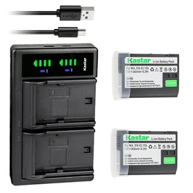 Kastar Battery LTD2 Charger for Nikon EN-EL15b EL15a EL15 Nikon D780 DSLR Camera