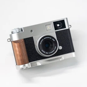 Handmade Wooden handle Grip L Plate Alloy Base for Fujifilm Xhalf Camera Holder