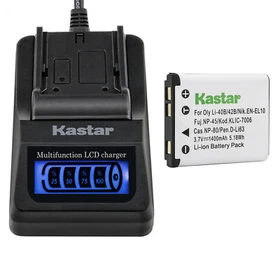Kastar Battery LCD Quick Charger for Fujifilm NP-45A 45B 45S Fuji instax Mini 70