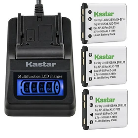 Kastar Li-42B Battery LCD Quick USB Charger for Olympus FE-47 LS-20 LS-20M LS20