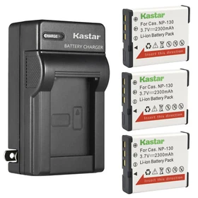 Kastar Battery AC Wall Charger for NP-130 & Casio Exilim EX-ZR750 EX-ZR1000RD
