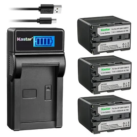 Kastar Battery LCD Charger for Sony NP-QM91D Cyber-shot DSC-S50 DSC-S70 DSC-S75