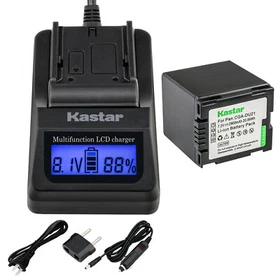 Kastar Battery LCD Fast Charger for Panasonic CGA-DU21 DU21 & PV-GS150 PV-GS180