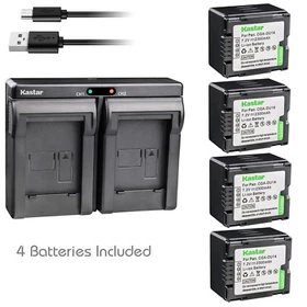 Kastar Battery Dual Charger for Panasonic CGR-DU14 CGA-DU14 PV-GS150 PV-GS180